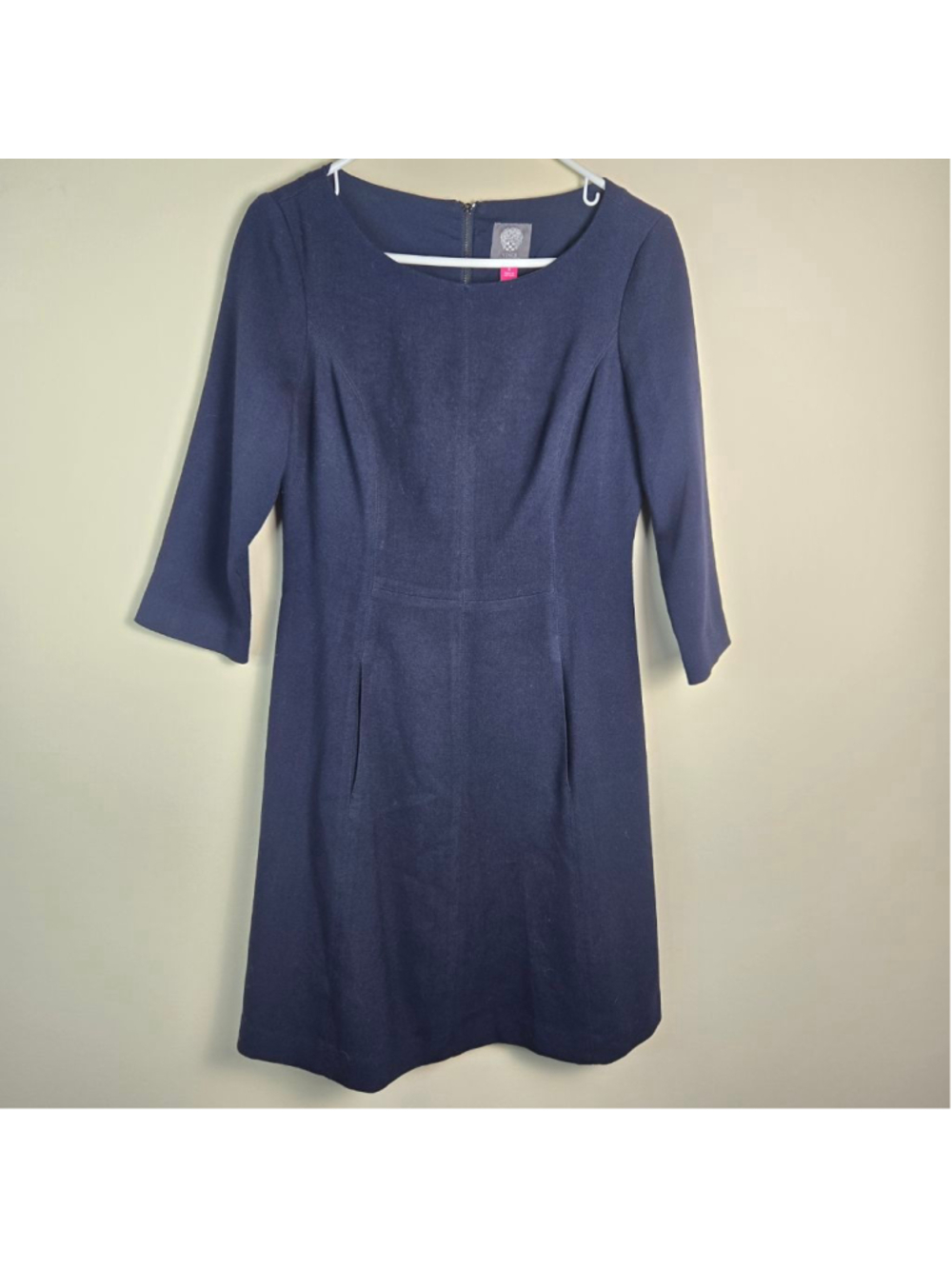 Women's Vince Camuto Navy Long Sleeve Dress Size 8